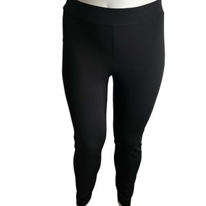 up! stretch pull-on pants in black. Full length.‎